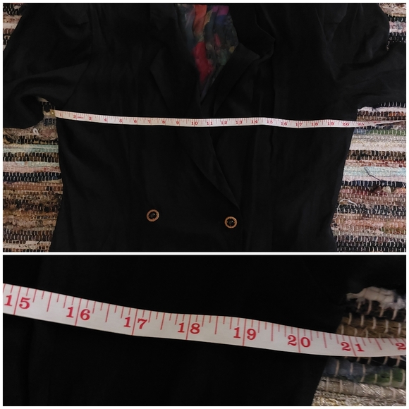 All That Jazz Vintage 80s Retro Sheer Floral Short Sleeve Blazer Jacket Womens - Picture 11 of 12